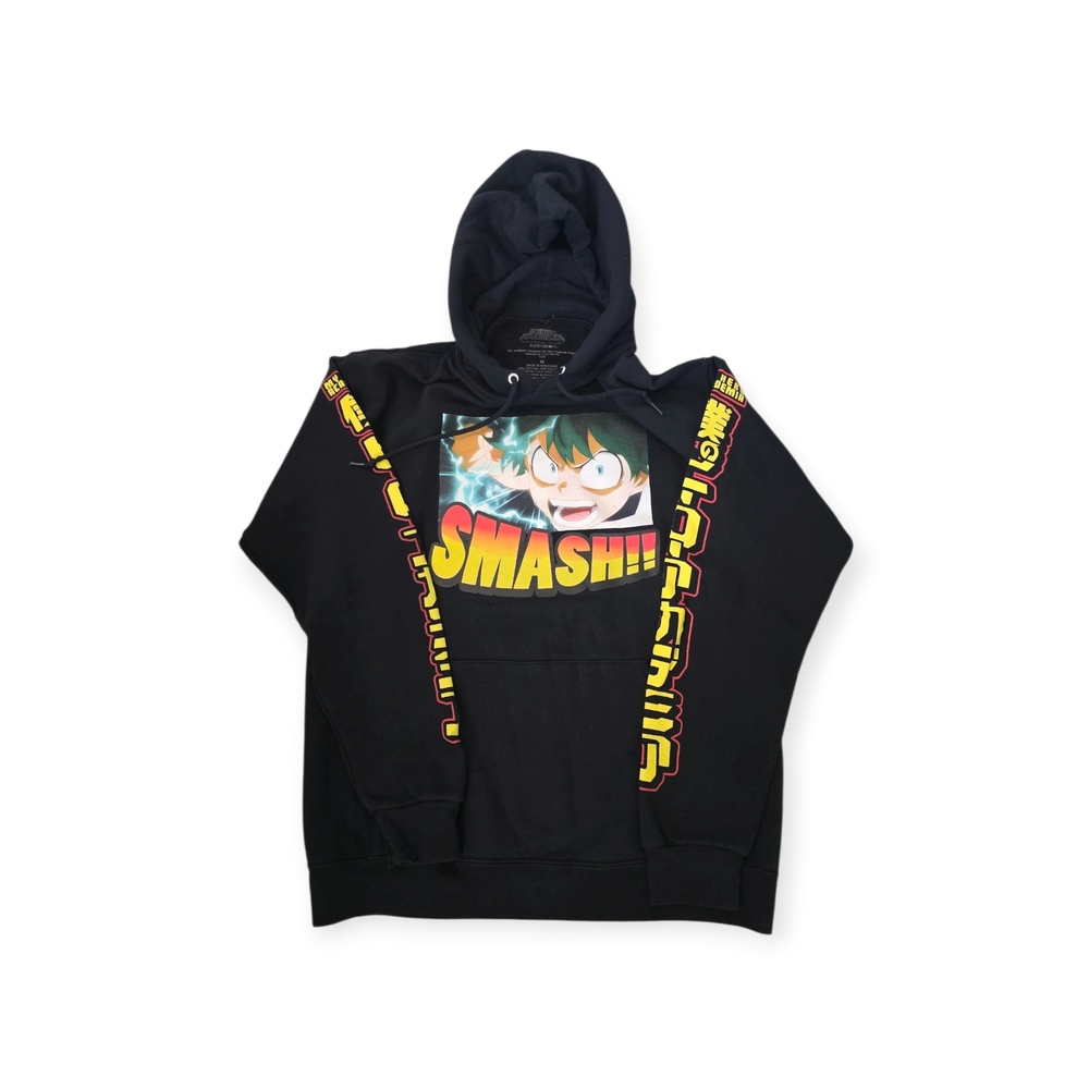 My Hero Academia Licensed Black Hoodie - Graphic Logo Inside